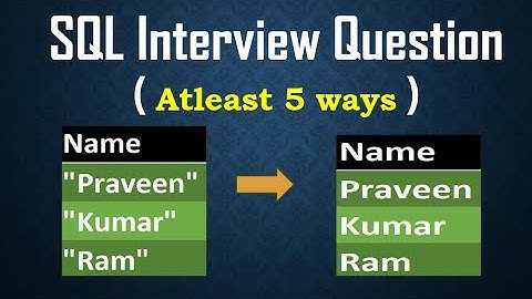 SQL Interview Question || How to remove double quotes in SQL