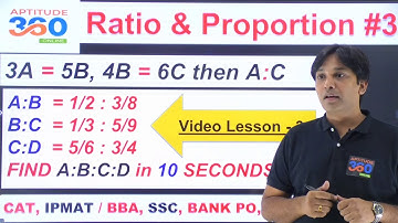 #3 Ratio & Proportion | Find A:B:C:D by simplifying the fractions | Difficult problem is simple NOW.