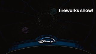 Watching movies under the fireworks in the Disney Theater! | Disney Immersive Environments