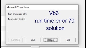 How to solve vb6 runtime error 70 | runtime library error in windows 10
