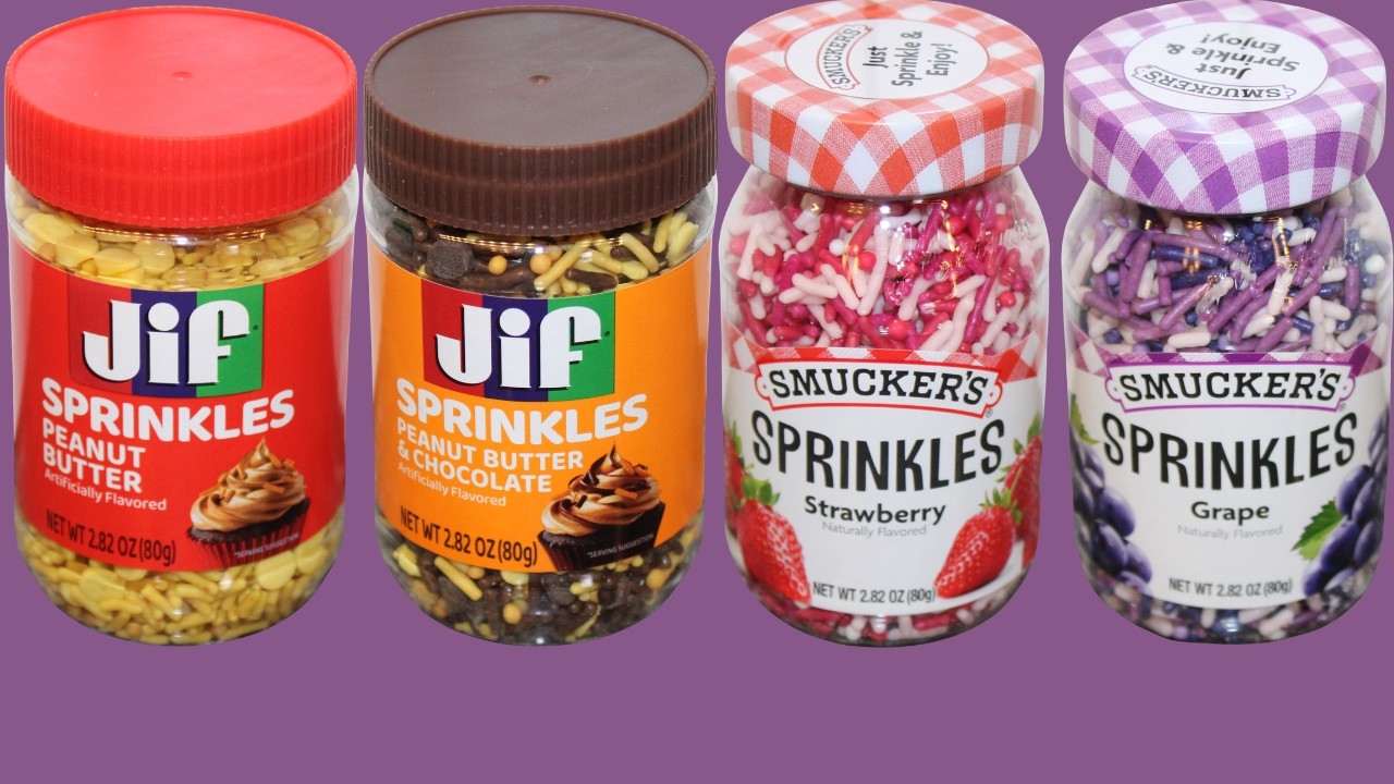 JIF Peanut Butter & Peanut Butter Chocolate Sprinkles, Smucker’s Strawberry & Grape Sprinkles Review