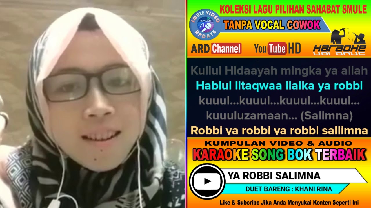 Ya Robbi Salimna Karaoke Sholawat Tanpa Vocal Cowok Duet