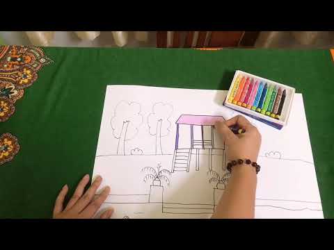 Hướng dẫn trẻ vẽ nhà sàn Bác Hồ - YouTube