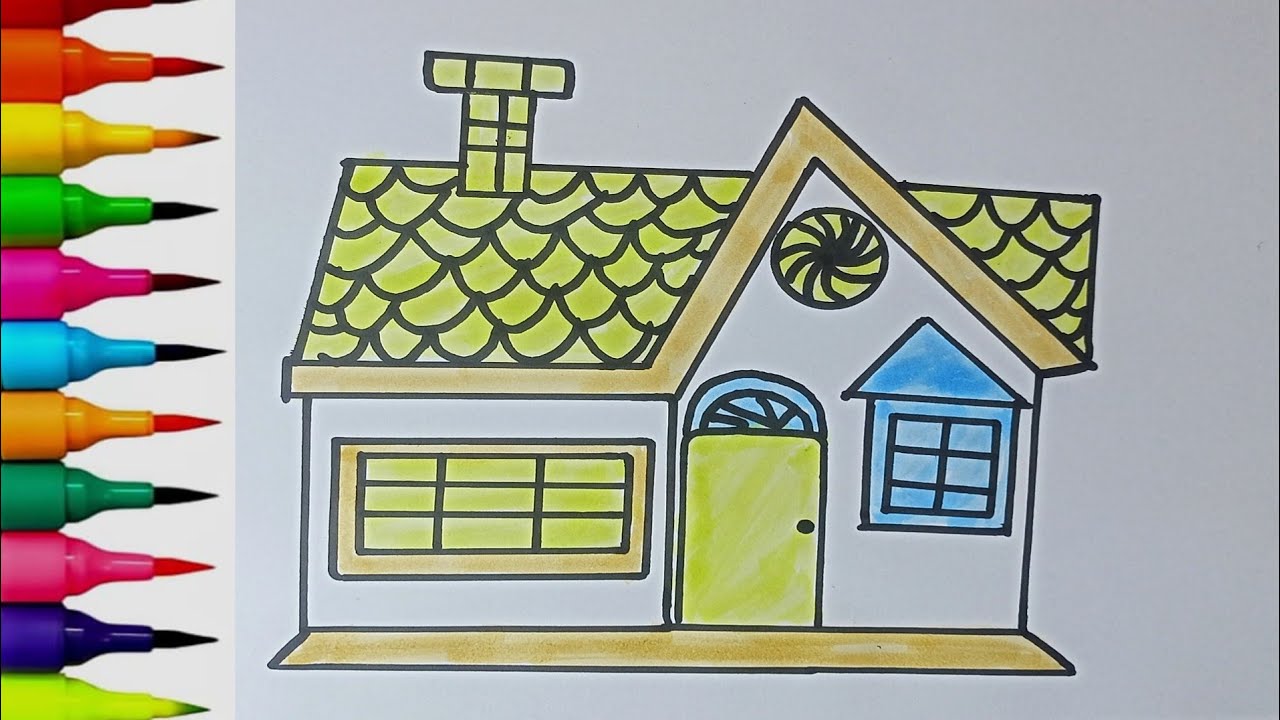 How to Draw a Modern 3D House Step by Step | Easy 3D House Drawing Tutorial