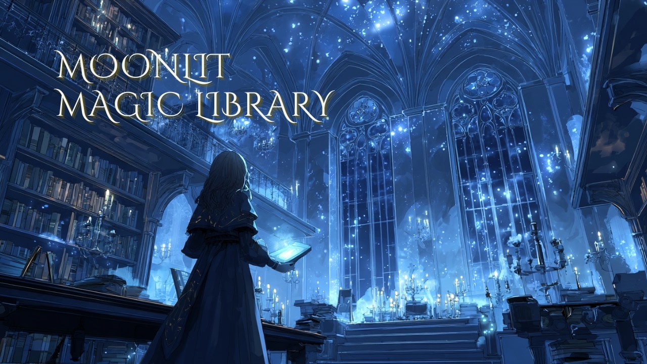 【Celtic Music】月明かりの魔法図書館 – Moonlit Magic Library | Fantasy Ambient Music for Study & Relax