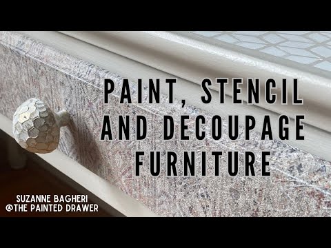 Transform Your Furniture! Paint, Stencil, and Decoupage DIY! #chalkpaintedfurniture