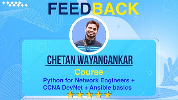 Training Feedback by Chetan for PyNet Labs