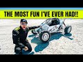 RACING A 100MPH OFF ROAD BUGGY!! (I JUMPED IT)