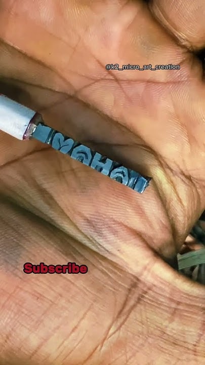making-name-on-pencil-lead-micro-name-art-name-maha-shorts