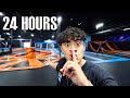 24 hour overnight challenge in trampoline park