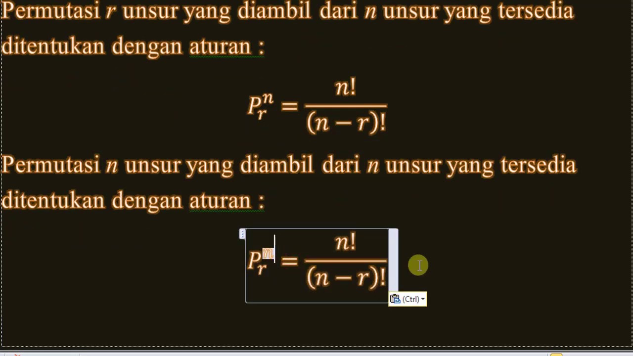 PERMUTASI DENGAN UNSUR UNSUR YANG BERBEDA - YouTube