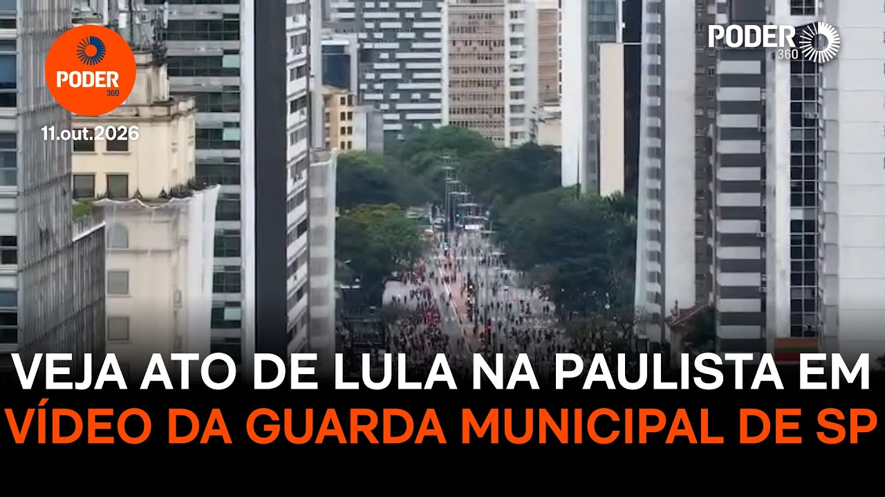 Veja ato de Lula na av. Paulista em imagens captadas do alto