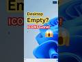 Desktop Icons Missing Don’t Panic Fix in Seconds Windows 11/10 #hdamstech #shorts #viral #hidden