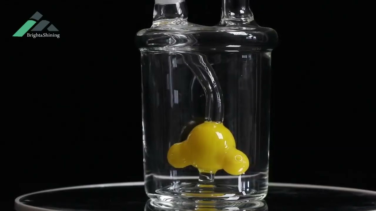 BRIGHT SHINING GLASS WATER PIPE UNIQUE DESIGN SMOKING WATER BONG