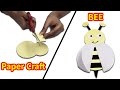 How to make honey bee with paper  paper craft  bee paper craft  elearning studio