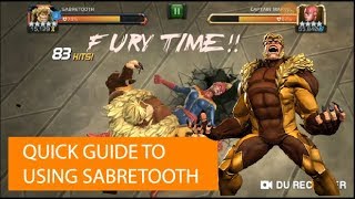 Fury Time Quick Guide On How To Use Sabretooth, Mcoc, 5 Star Sabretooth Vs Rol Cm