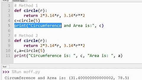 Returning Multiple Values from a Function