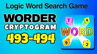 WORDER Logic Word Search Game level 493 494