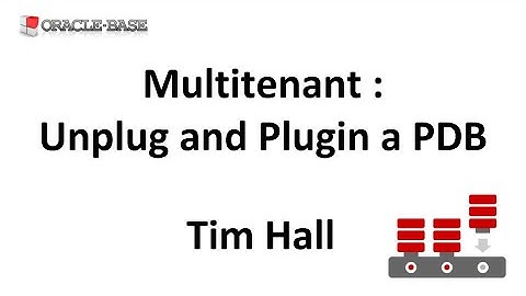 Multitenant : Unplug and Plugin a Pluggable Database (PDB)