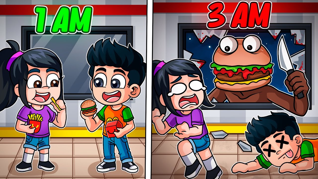 TRABAJAMOS EN EL TURNO DE NOCHE A LAS 3:00AM EN ROBLOX 💀🍔 | THE NIGHT SHIFT EXPERIENCE 😱 | ADRI SF