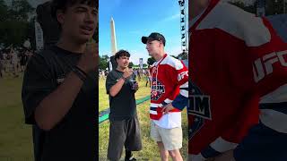 “Who you got?!  UFC Freedom 250 edition live from the Ellipse. #ufcfreedom250 #shorts