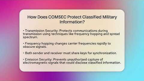 How Does COMSEC Protect Classified Military Information? - Tactical Warfare Experts