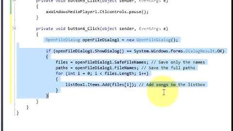 C# Tutorial 38  MP3 Media Player in C#