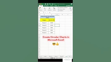 Excel Charts: How to Create Circular Charts with Data Labels in Excel 🟠🔵 #excel #exceltutorial
