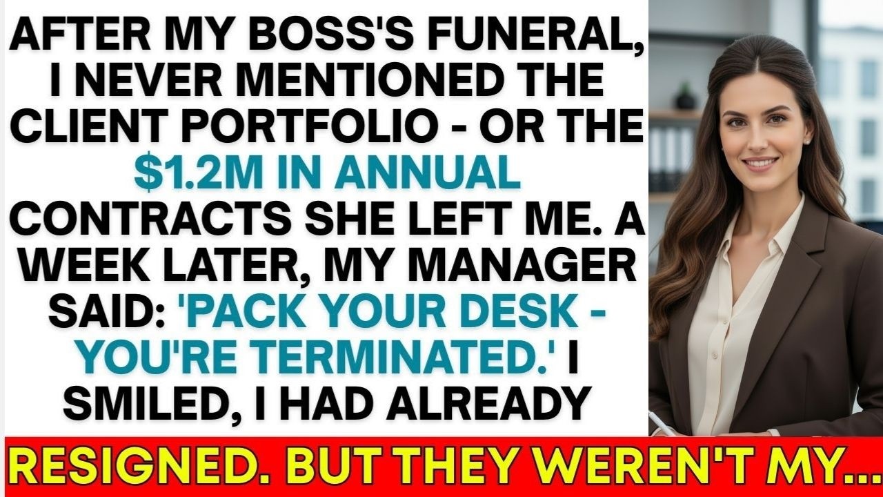 After My Boss's Funeral, I Didn't Tell HR About the $1.2M Client Portfolio She Left Me...