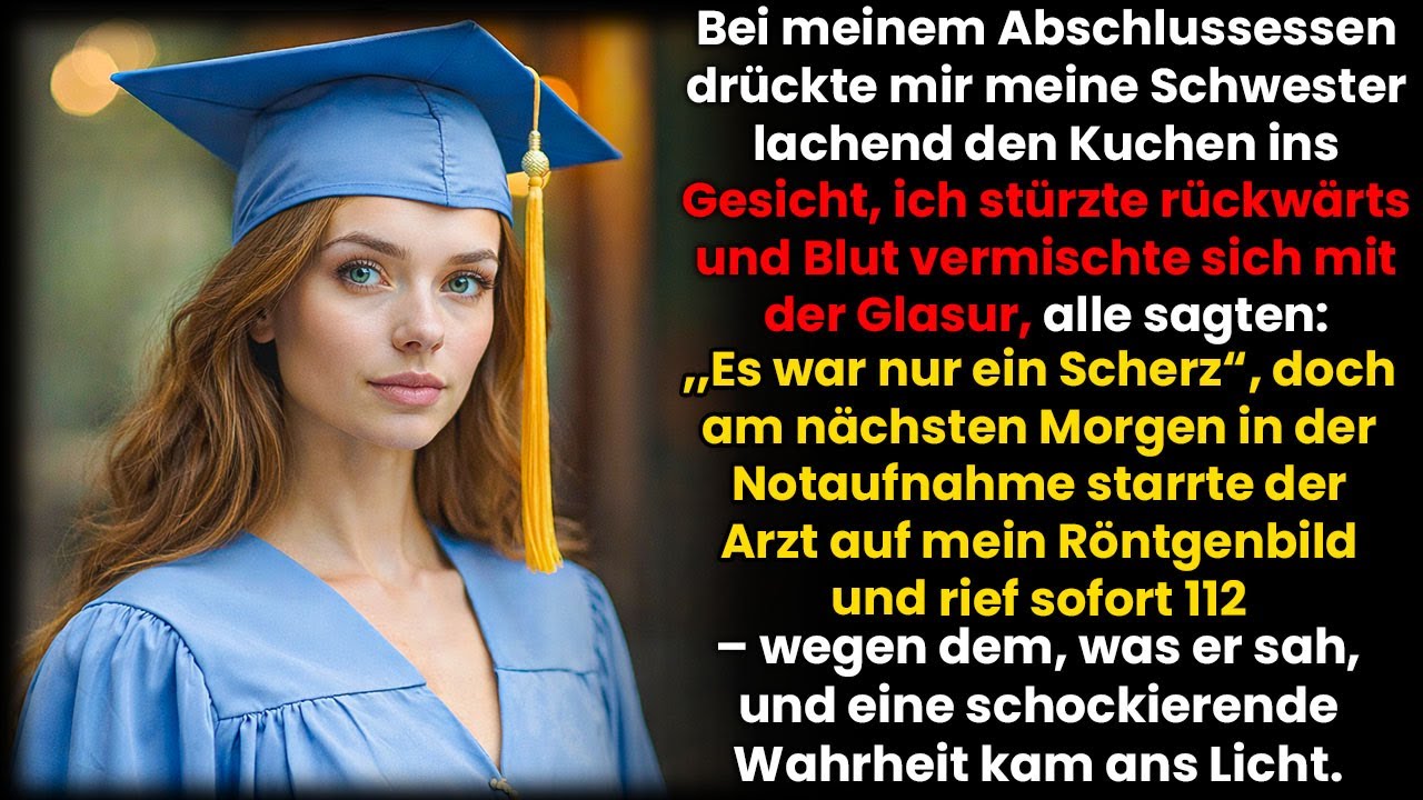 Beim Abschlussessen drückte mir meine Schwester Kuchen ins Gesicht – doch der Notarzt rief 112