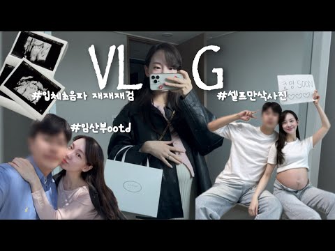 Vlog | 셀프 만삭사진🤰🏻 | 예쁘게 입고 싶은 임산부 OOTD👗 | N번째 입체초음파👶🏻 | 간단하고 쉬운 집밥🍚 | 고마운 마이푸렌즈들🐰💕