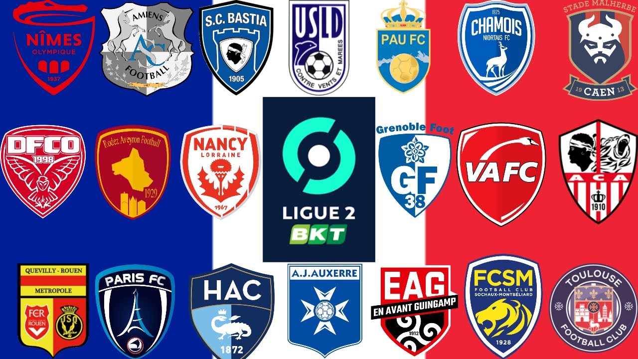 Division del de Francia (Ligue 2) ESTADIOS Y EQUIPOS - YouTube