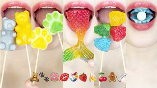 asmr KOHAKUTO EMOJI FOOD🧸🐾🐚💋🧜‍♀️🍓🍌🍒🦴코하쿠토 이모지 먹방 eating sounds