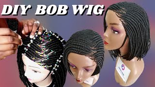 DIY Bob Braided Wig Using Jumbo Braiding Hair Extension / No Closure Wig