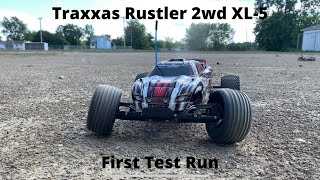 TRAXXAS  RUSTLER 2WD XL5 FIRST TEST RUN