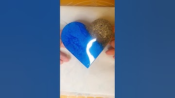 De mould ashes in heart. resin crafts. epoxy art. Satisfying. asmr. beach sea effect. Etsy.