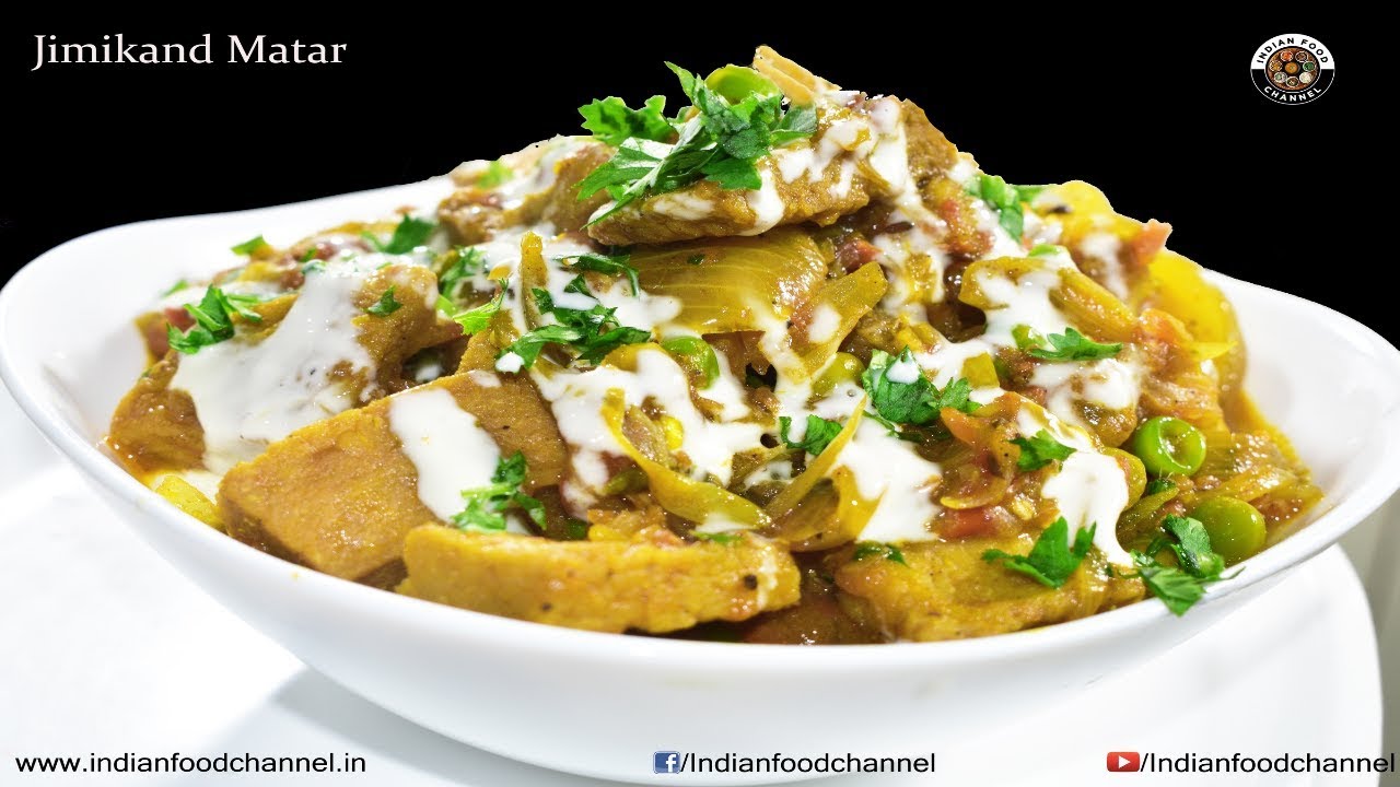 Jimikand Matar Recipe-Elephant foot yam Vegetable-जिमीकंद मटर बनाने की विधि हिंदी में | Indian Food Channel