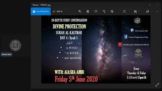 In depth study of Surah Al kauthar with Ustajah Aisha amir II session 4