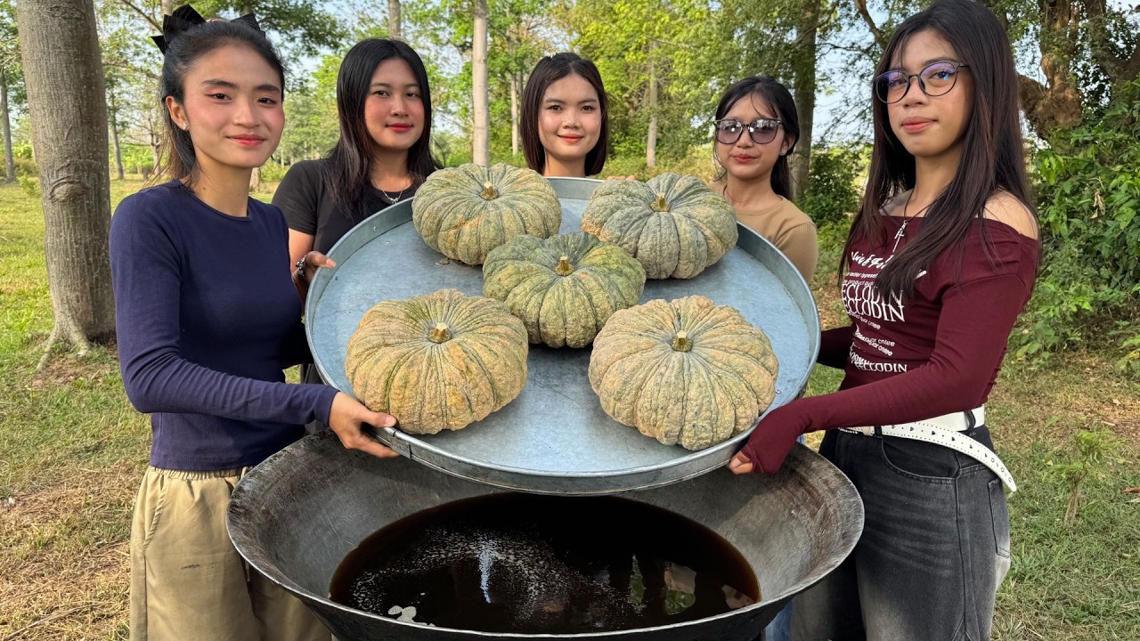 Amazing cooking deep fried pumpkin recipe