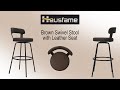 Hausfame Brown Round Stool Set