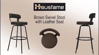 Hausfame Brown Round Stool Set