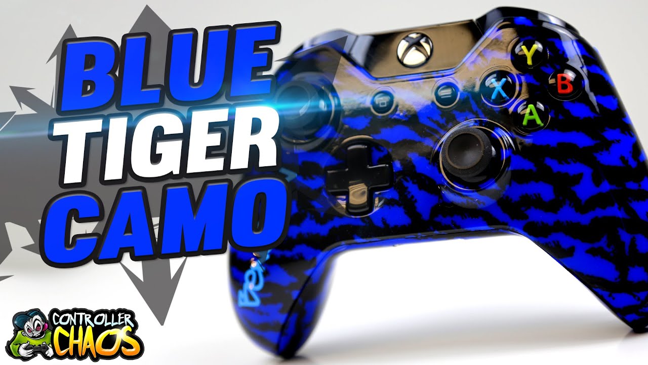 Xbox One Blue Tiger Camo Custom Controllers Controller Chaos YouTube