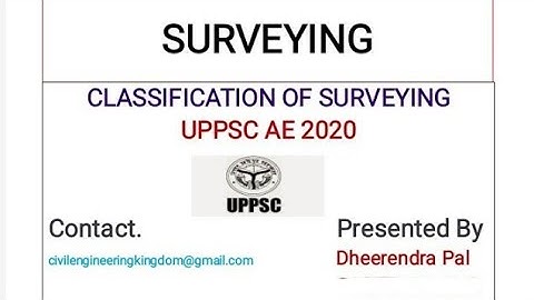 Classification Of Surveying ।। Types Of Surveying । Plain Surveying । Geodetic Surveying । Surveying