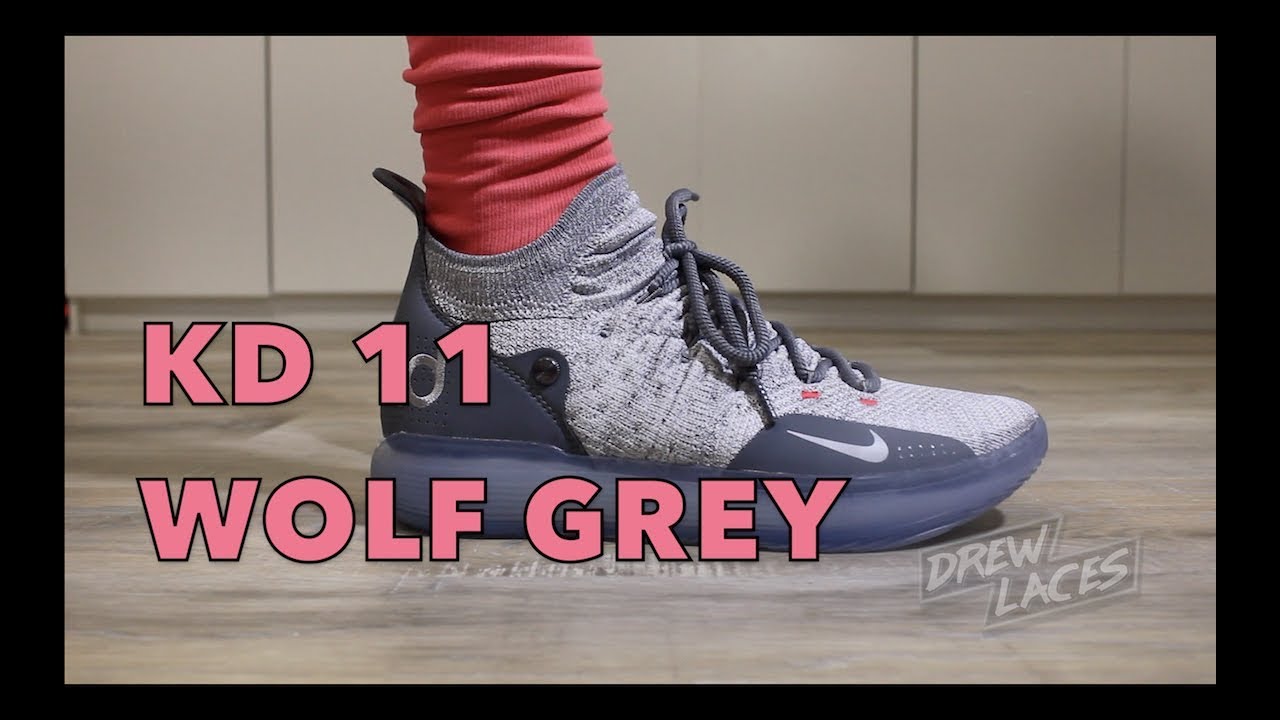 Nike Zoom KD 11 Wolf Grey on Feet - YouTube