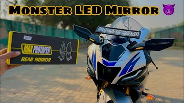 Led Monster indicator Mirror Install In R15M 🤩 | Mirror Modified | R15M Modification | Techno khan