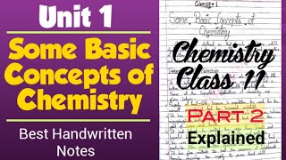 Some Basic Concepts of Chemistry | Chemistry Class 11 Unit 1 | Best Handwritten Explained Notes2