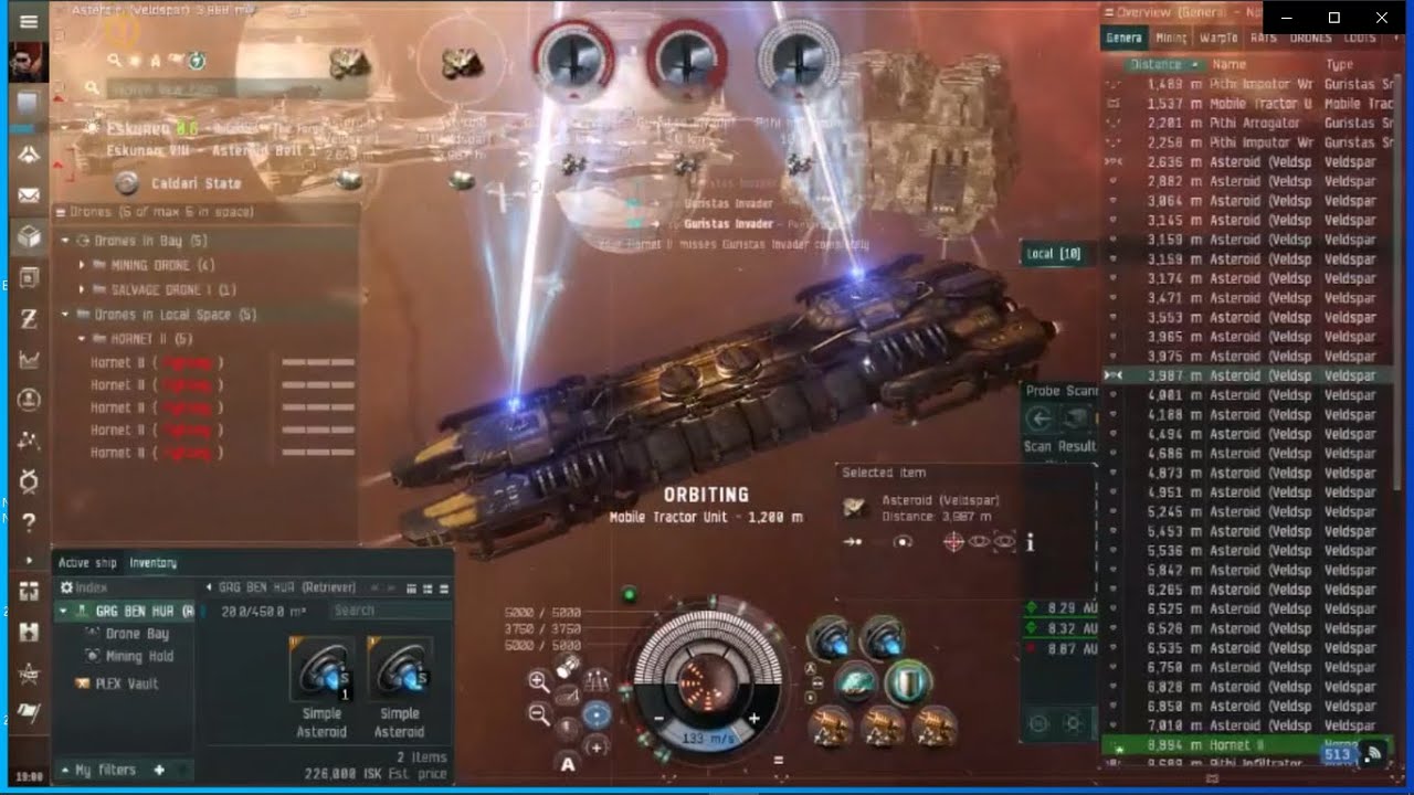EVE Online How to avoid to be Ganked while mining in Highsec. 99 