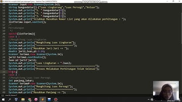 TUTORIAL DAN PENJELASAN FUNGSI SWITCH CASE di Program Bahasa JAVA
