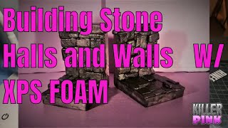 Building XPS pink foam Brick Walls for Table Top Terrain and Dioramas