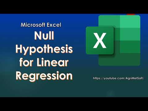 Null Hypothesis for Linear Regression in Excel | #Null_Hypothesis